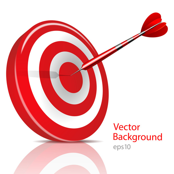 Dardo golpeando un objetivo, fondo vectorial
 - Vector, Imagen