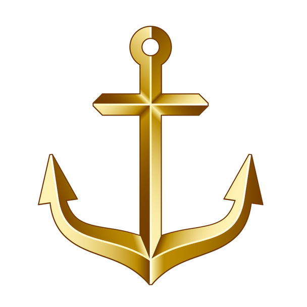 golden anchor - Vektori, kuva