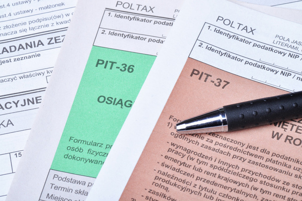 Πολωνικά φορολογικά έντυπα - Φωτογραφία, εικόνα