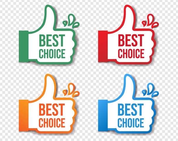 Best Choice Stickers Isolated Transparent Background - Вектор, зображення