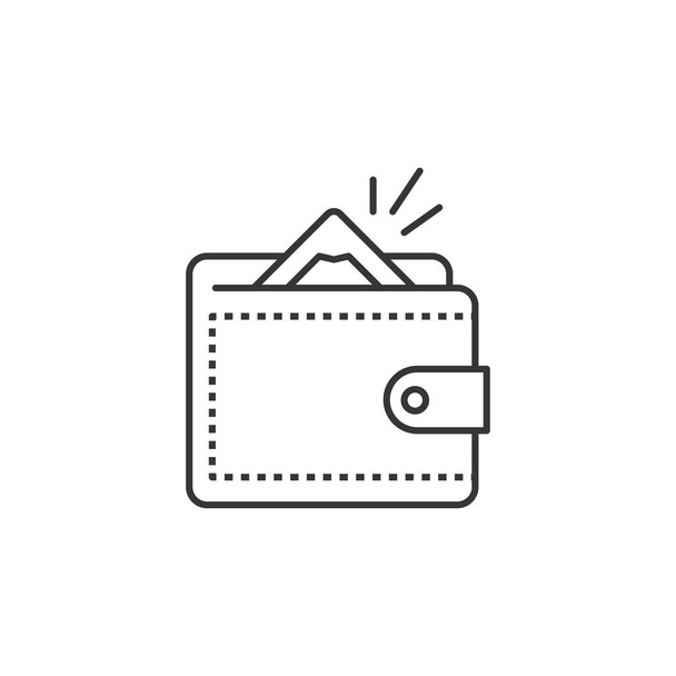 Portemonnee icoon. Geld symbool modern, eenvoudig, vector, pictogram voor website design, mobiele app, ui. Vector Illustratie - Vector, afbeelding