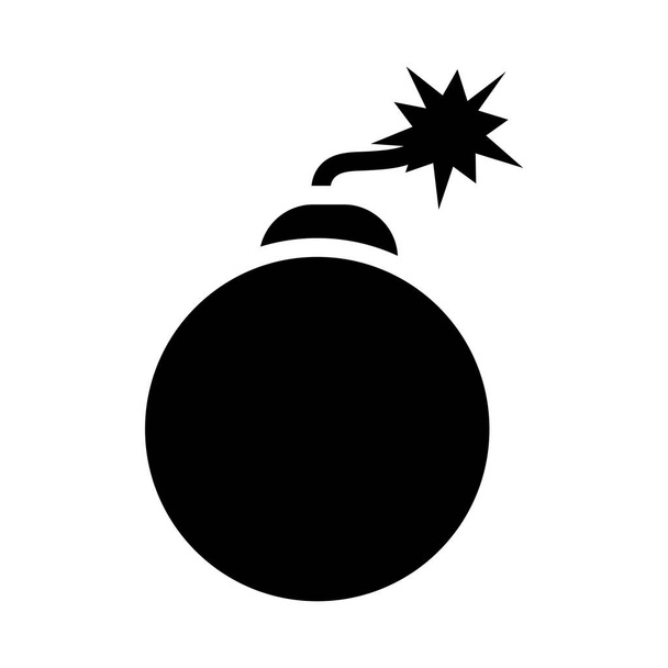 bomba ikon, sziluett stílusú ikon - Vektor, kép