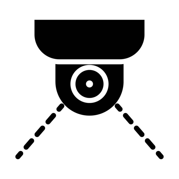 Überwachungskamera-Ikone, Silhouette-Stil - Vektor, Bild