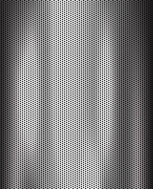 Zilver geperforeerd ijzer met witte reflecties - Illustratie - Vector, afbeelding