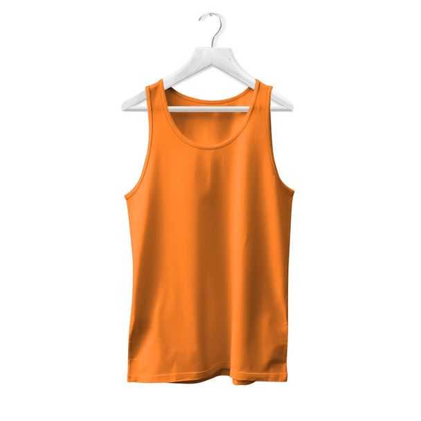 Make your design and logo more real with this Tank Top Mock Up In Turmeric Powder Color With Hanger For All Gender. - Фото, зображення