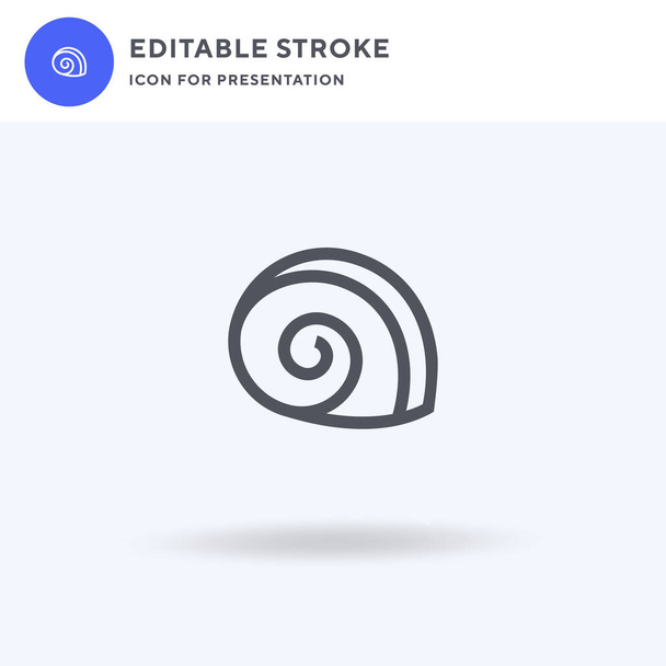 Sea Snail icoon vector, gevuld plat teken, solide pictogram geïsoleerd op wit, logo illustratie. Sea Snail icoon voor presentatie. - Vector, afbeelding