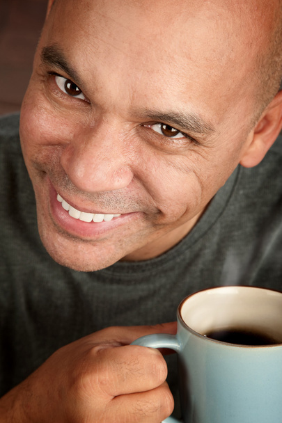 Jóképű férfi, kávé - Fotó, kép