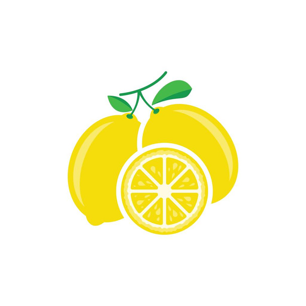 Modèle de conception d'illustration vectorielle d'icône de citron frais - Vecteur, image