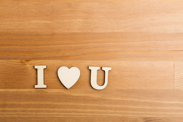 I Love You wooden letter - Photo, Image
