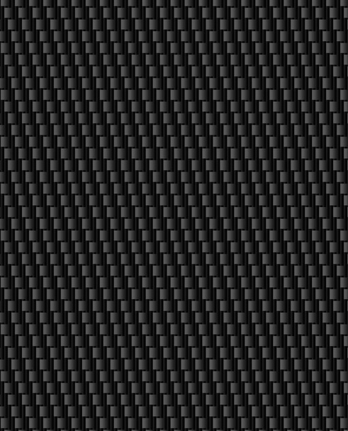Πανοραμική υφή των μαύρων και γκρι ινών άνθρακα - εικονογράφηση - Διάνυσμα, εικόνα