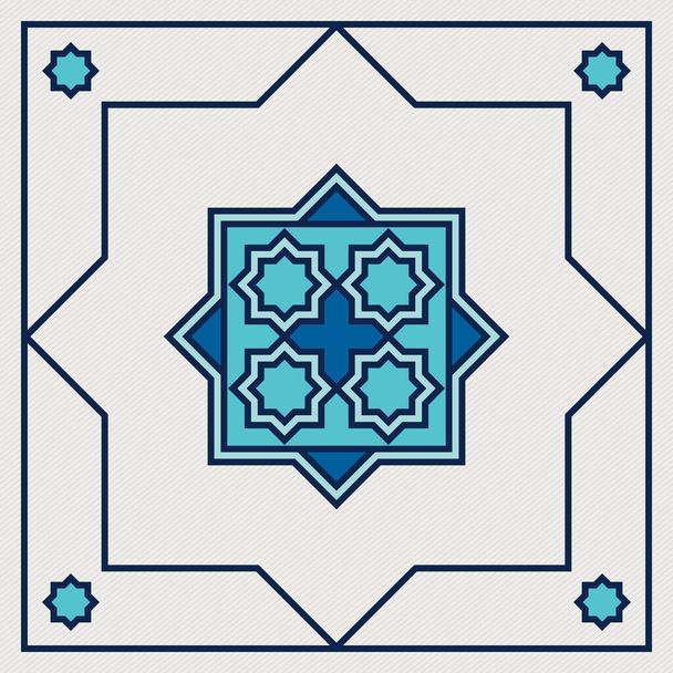 islamic oriental, geometric motif. traditional islamic, arabic, persian and ottoman design vector illustration - Vector, Image