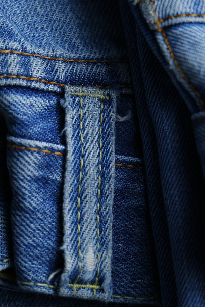 Detailní modrý džín na stole - Fotografie, Obrázek