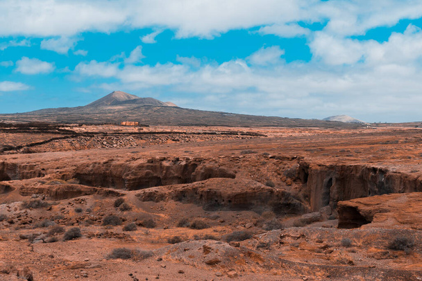 Volcanic rocks on Lanzarote, Canary Islands. Lanzarote landscape - Фото, изображение