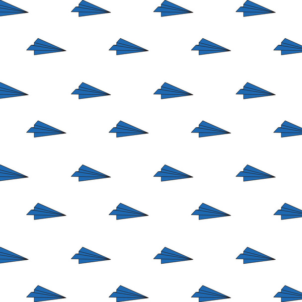 paper airplanes flying pattern background - Vector, Image