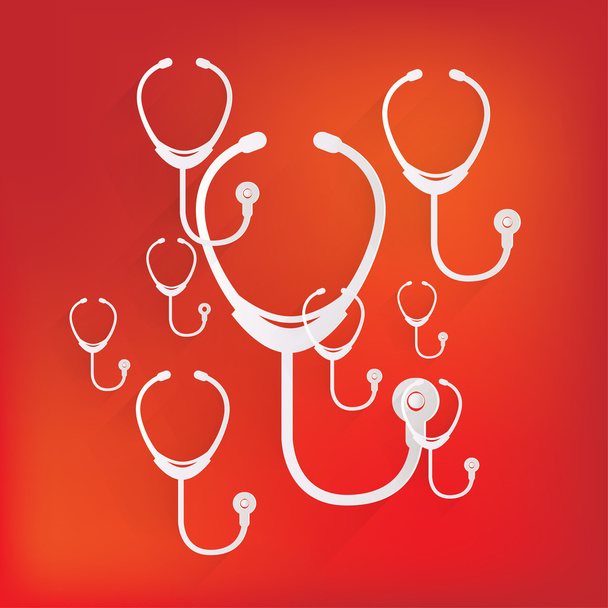 Stethoscope icon, medical background - Vector, Image