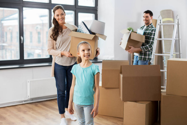 happy family with child moving to new home - Photo, image