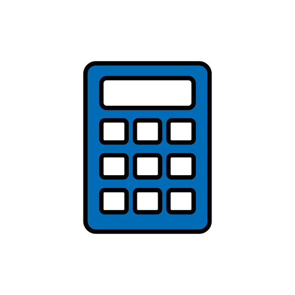 Иконка калькулятора на белом фоне - Вектор,изображение