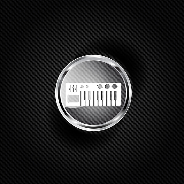 Ikone des digitalen Klaviersynthesizers - Vektor, Bild