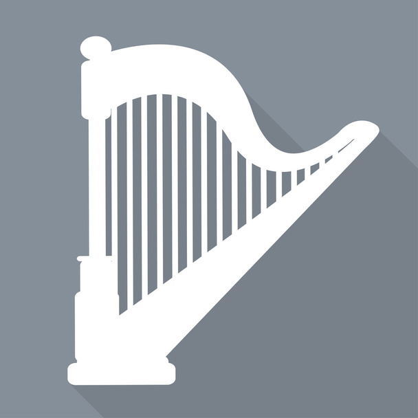 Ícone de harpa. Instrumentos místicos
 - Vetor, Imagem