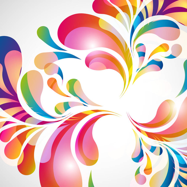 Abstract background with bright teardrop-shaped arches. - Vector, imagen