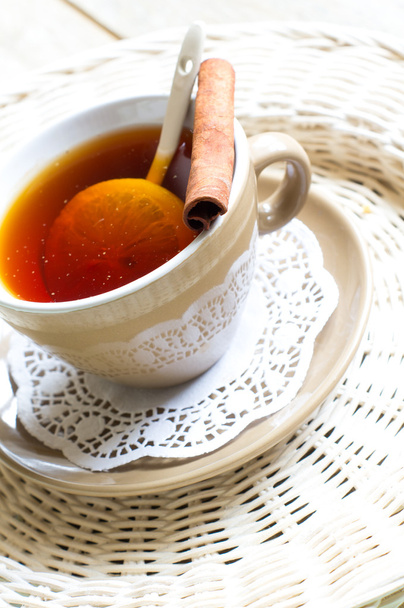 Taza de té con limón - Foto, imagen