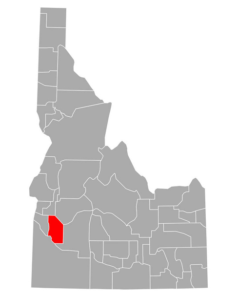 Ada 'nın Idaho haritası - Vektör, Görsel