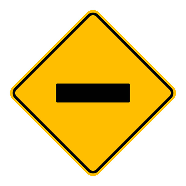 Minus and road sign as vector illustration - Vettoriali, immagini