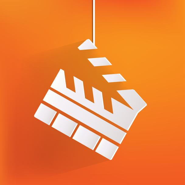 Clapperboard ikonra. film, mozi, film-szimbólum - Vektor, kép
