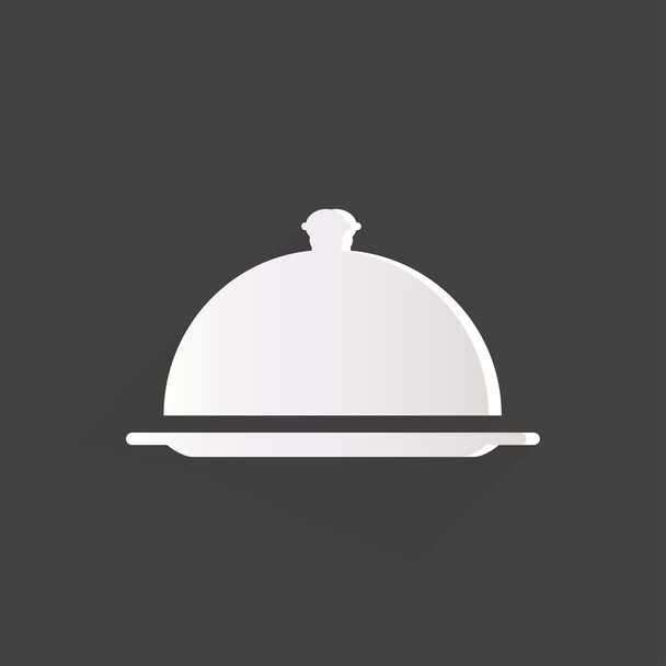 Restaurant cloche icon - Vector, Image