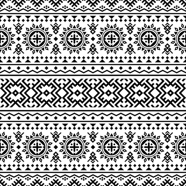 Fondo de textura de diseño de patrón sin costura tradicional azteca - Vector, imagen