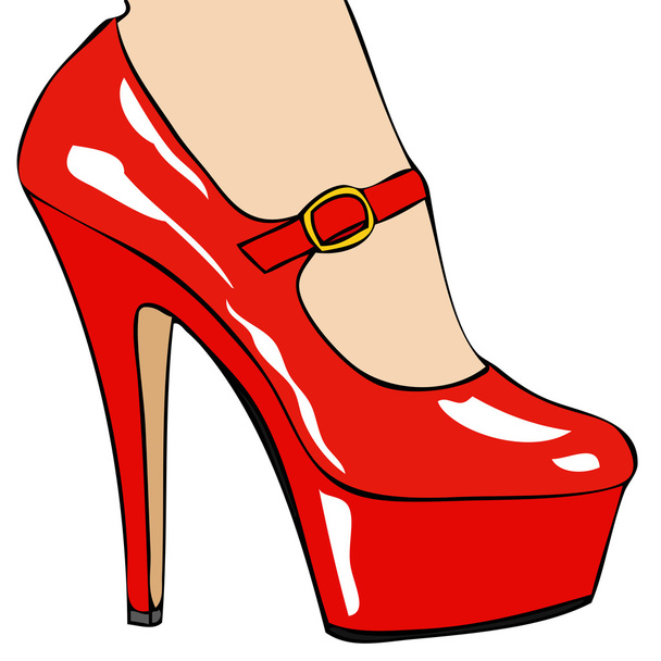 Sapato vermelho
 - Vetor, Imagem