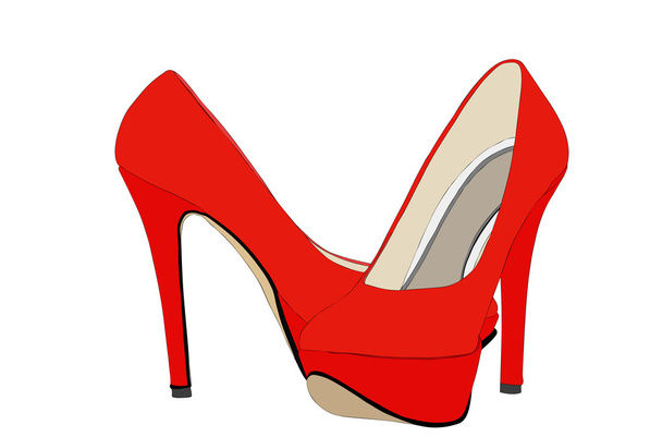 Sapatos vermelhos 129
 - Vetor, Imagem