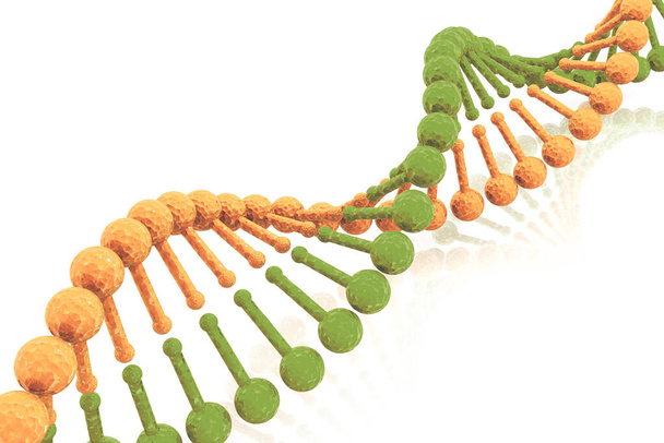 Struktura DNA. 3d renderowanie - Zdjęcie, obraz