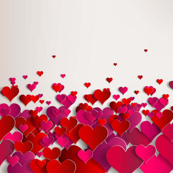 Valentin-nap. absztrakt papír szívét. szerelem - Vektor, kép
