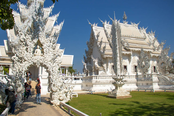 Thailand. Ik ben Chiang Rai. Witte Tempel - Foto, afbeelding
