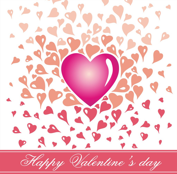 Valentijnskaart - Vector, afbeelding