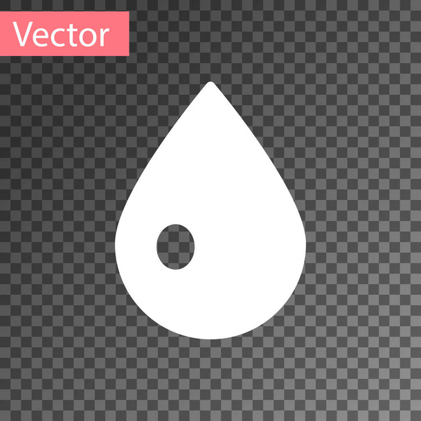 White Water drop icoon geïsoleerd op transparante achtergrond. Vector Illustratie - Vector, afbeelding