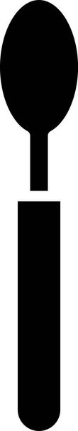 Ícone de colher preta isolado no fundo branco. Utensílio de cozinha. Sinal de talheres. Ilustração vetorial
 - Vetor, Imagem