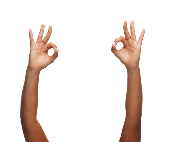 Woman hands showing ok sign - Fotó, kép