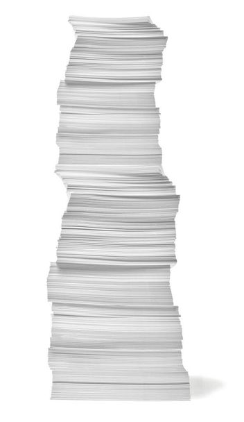 lähikuva paperipinosta valkoisella pohjalla - Valokuva, kuva