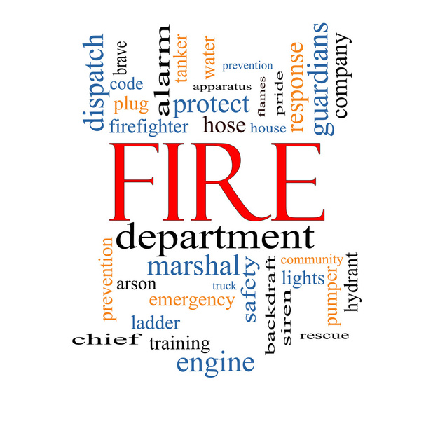 Fire Department Word Cloud Concept - Photo, Image