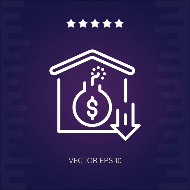 dluhový vektor ikona moderní ilustrace - Vektor, obrázek