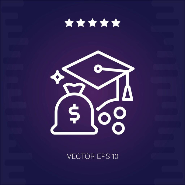 stipendijní vektorová ikona moderní ilustrace - Vektor, obrázek