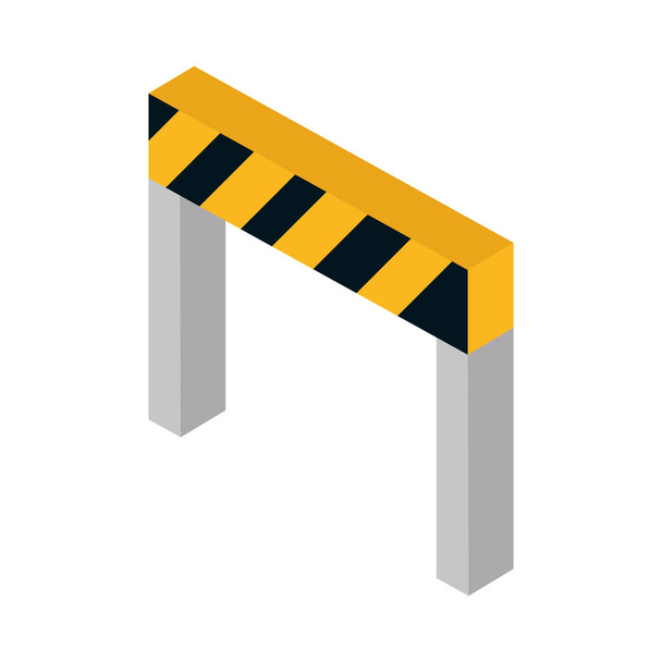 ferramenta de trabalho de barreira de construção de reparo isométrico e design de ícone de estilo plano de equipamento
 - Vetor, Imagem