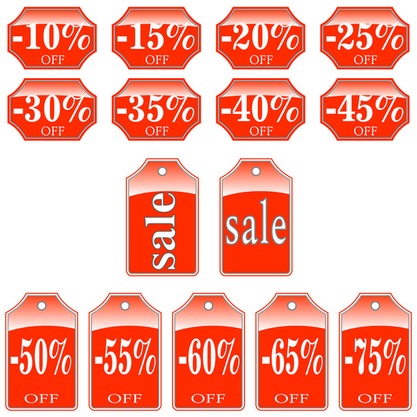 Price labels at a discount. - Vector, Image