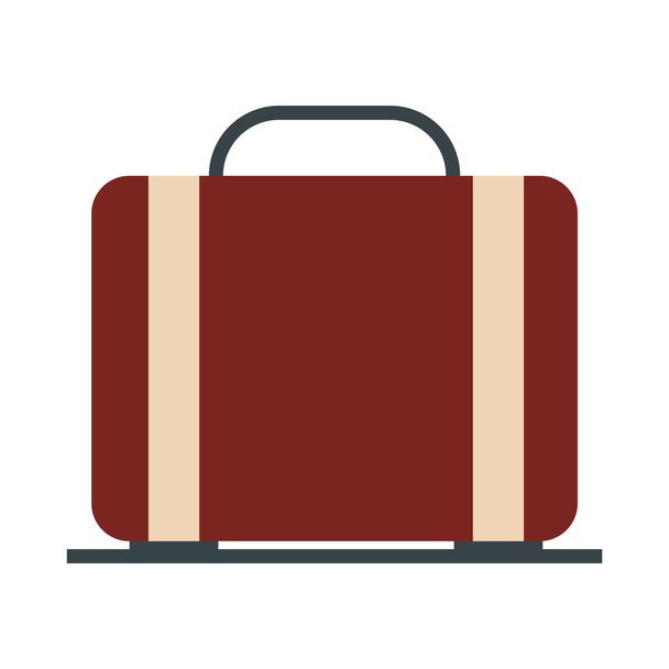 airport suitcase travel transport terminal tourism or business flat style icon - ベクター画像