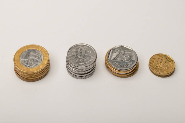 Brazilian money, single currency on white background - Foto, Imagen