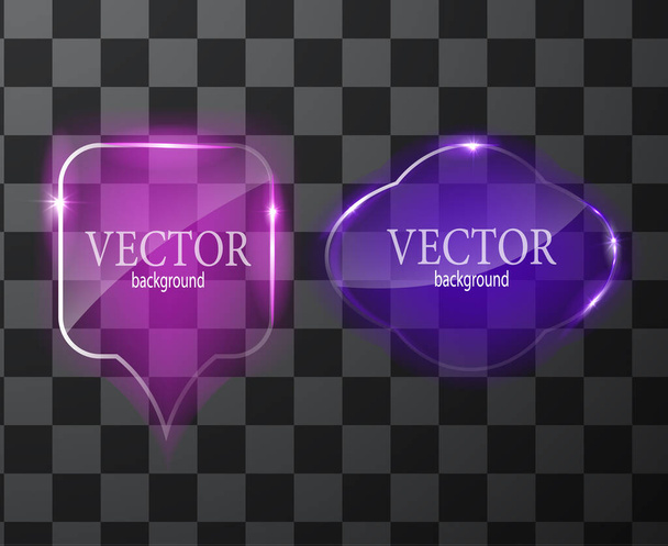 Glass vector button plane. Easy editable background - Vector, imagen