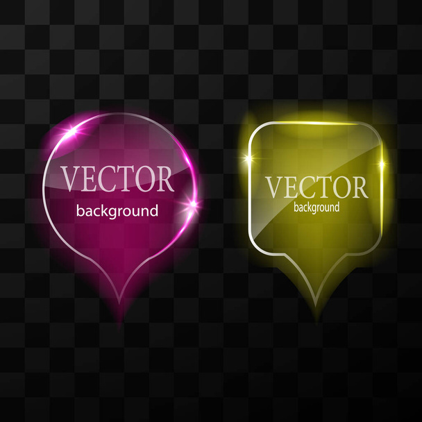 Glass vector button plane. Easy editable background - Vektor, kép