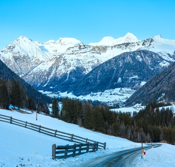 Winter mountain country landscape (Austria). - Φωτογραφία, εικόνα